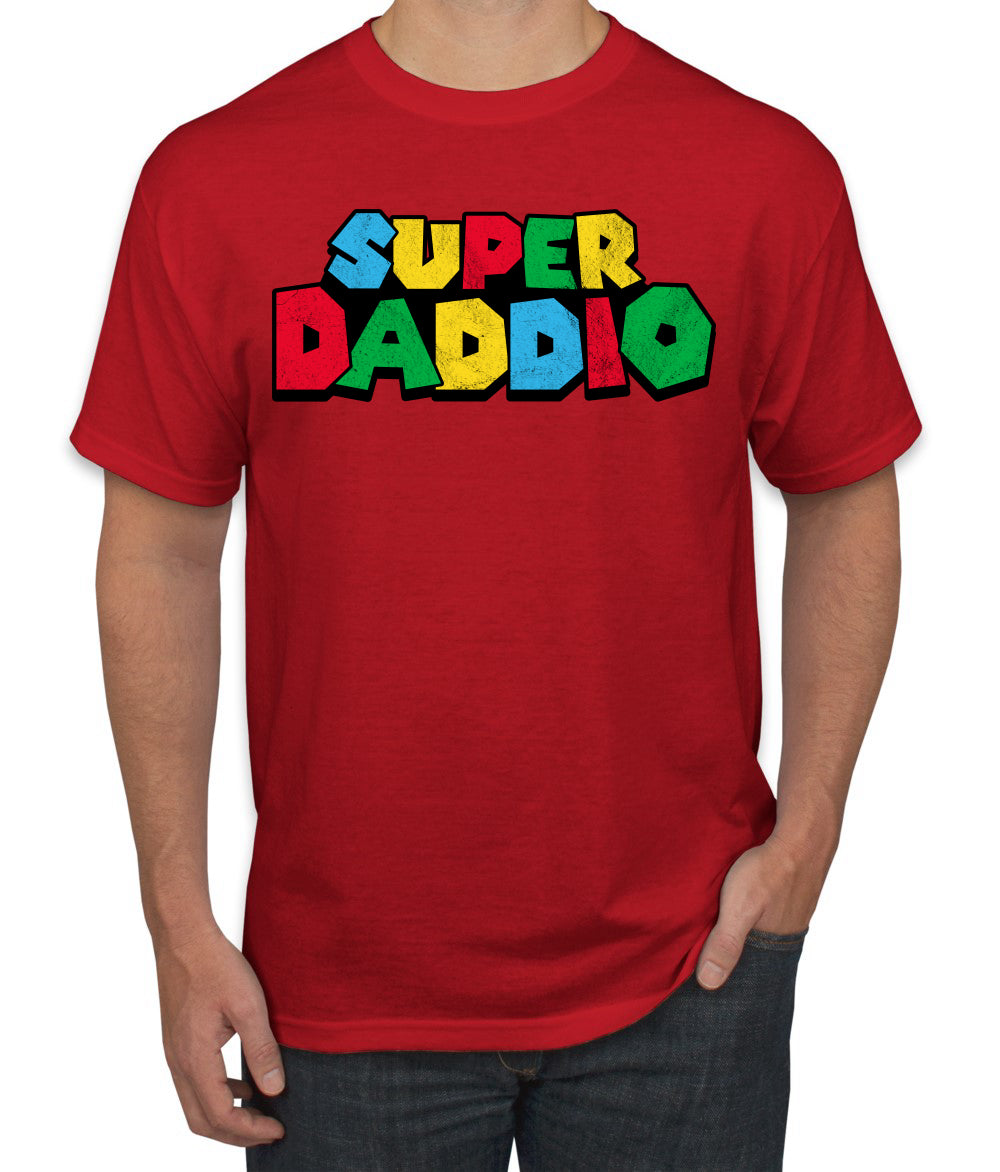 Super Daddio Gamer Dad Fan Gift Father's Day Men's T-Shirt