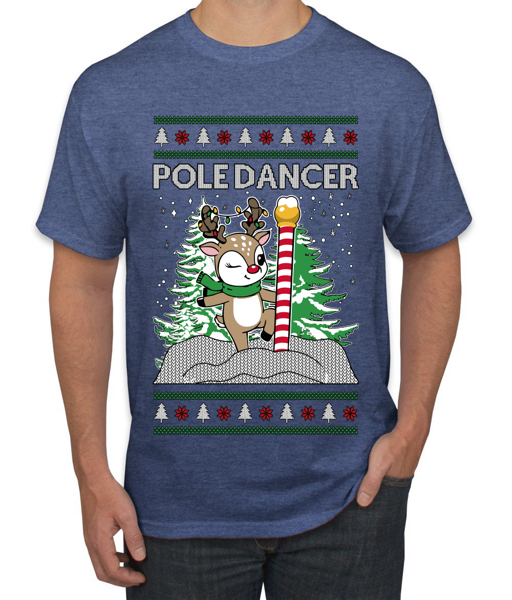 Pole Dancer, Ugly Christmas Sweater Unisex Men's T-Shirt