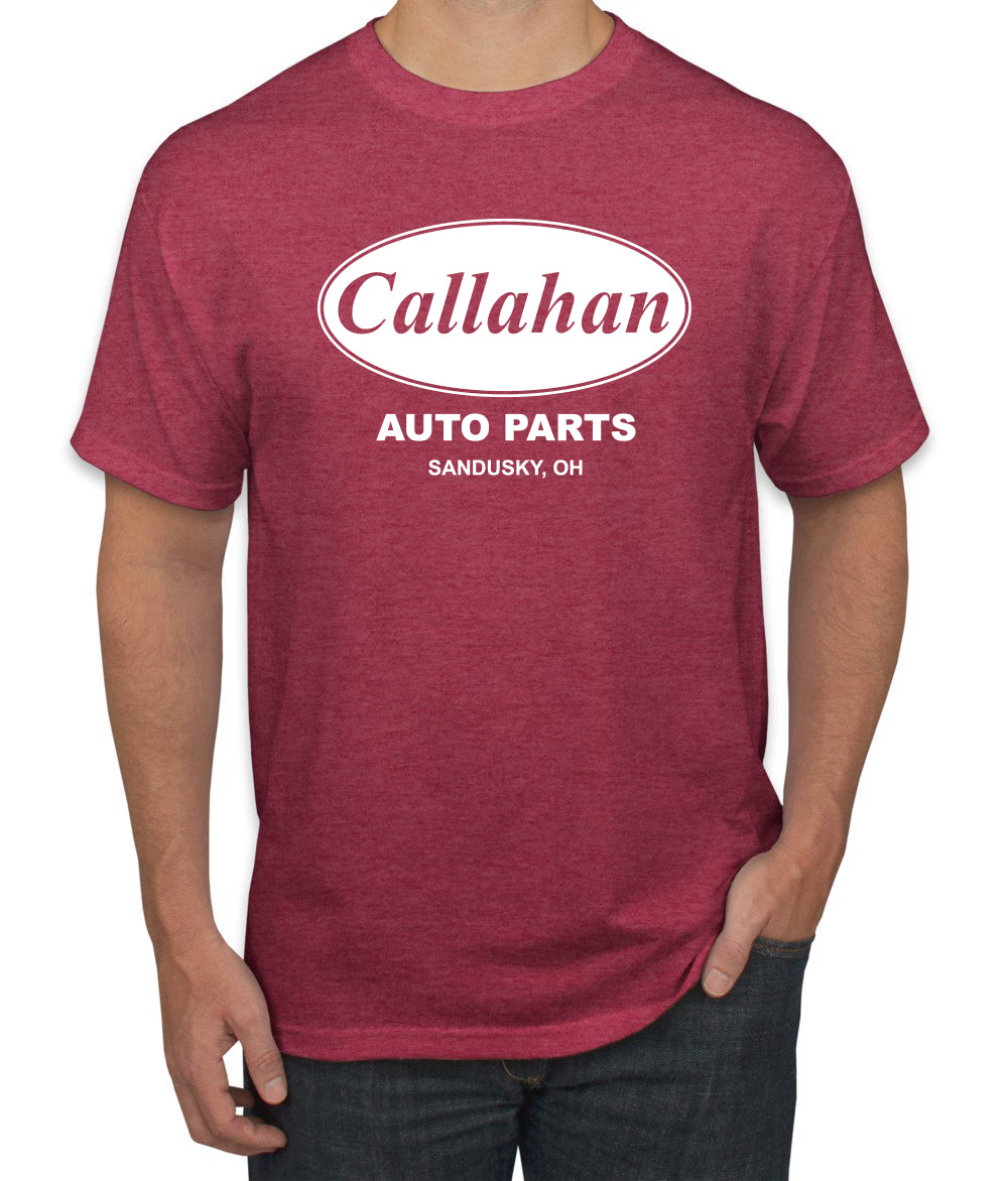 Callahan Auto Parts Sandusky Ohio Retro 90s Funny Tommy Boy Humor Men's T-Shirt