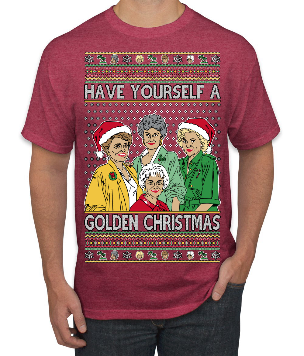 Have Yourself a Golden Christmas Classic TV Show Ugly Christmas Sweater Men's T-Shirt