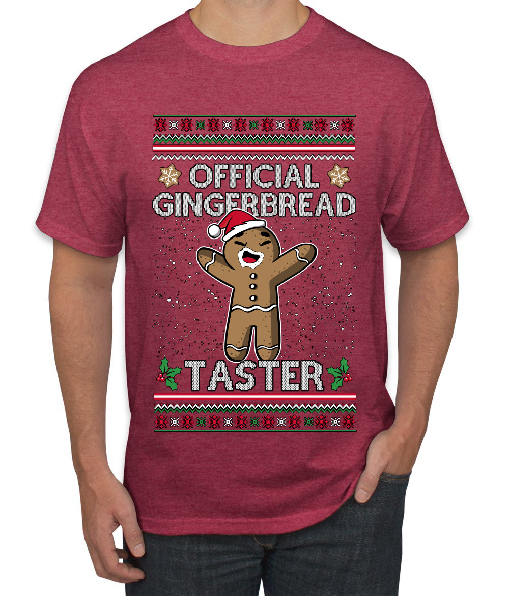 Official Gingerbread Taster, Ugly Christmas Sweater Unisex Unisex Men's T-Shirt