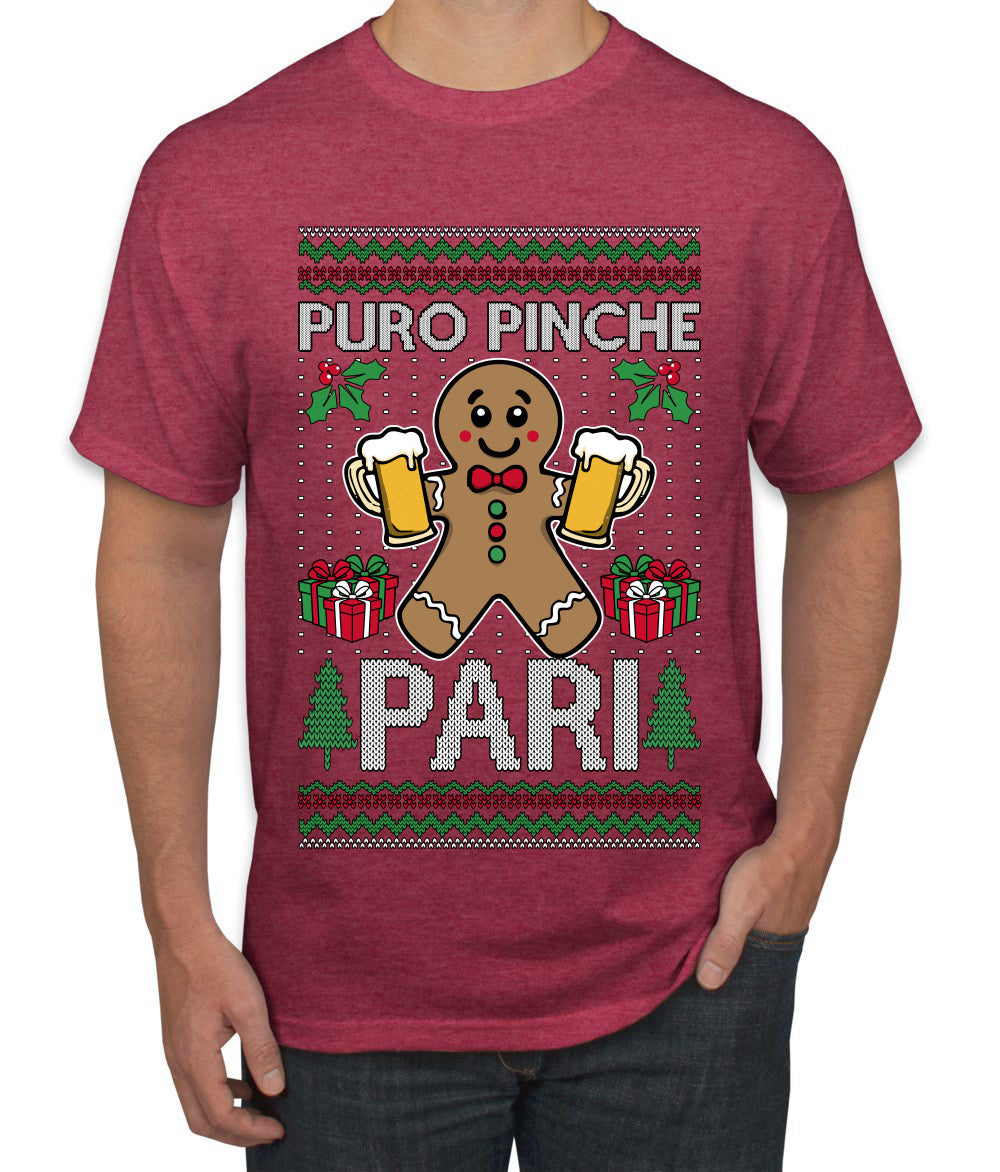 Puro Pinche Pari, Ugly Christmas Sweater Unisex Men's T-Shirt