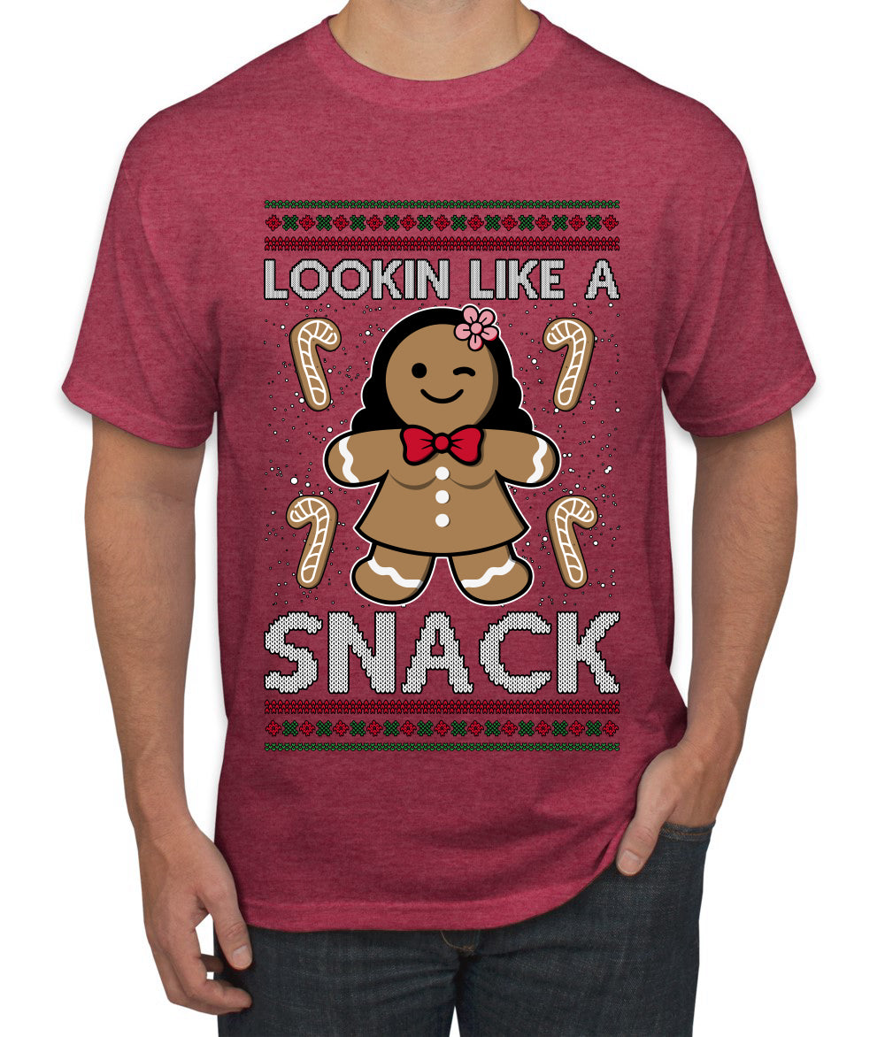 Lookin Like A Snack, Ugly Christmas Sweater Unisex Men's T-Shirt