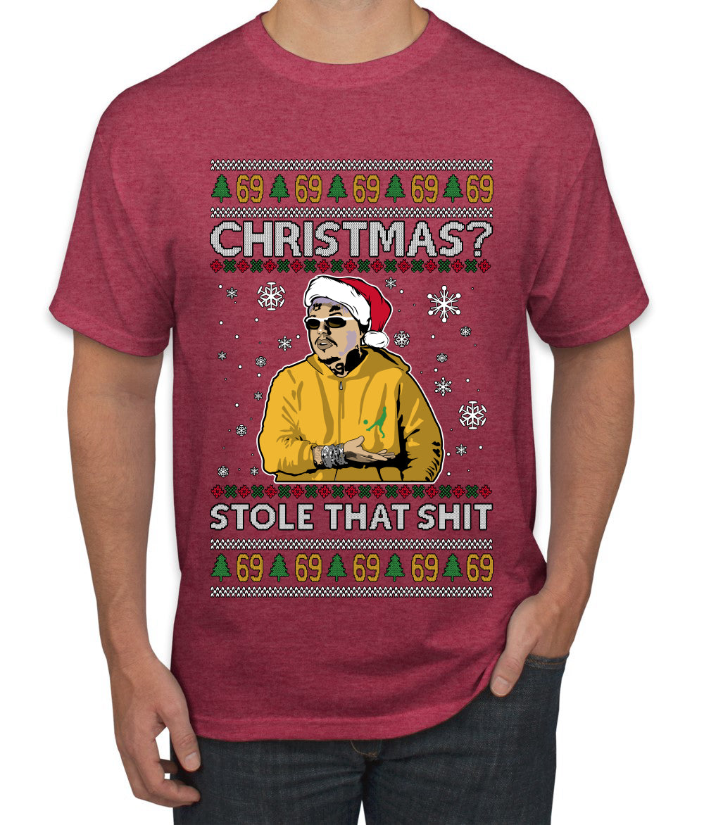 Christmas? Stole That 69 Meme, Ugly Christmas Sweater Unisex Men's T-Shirt