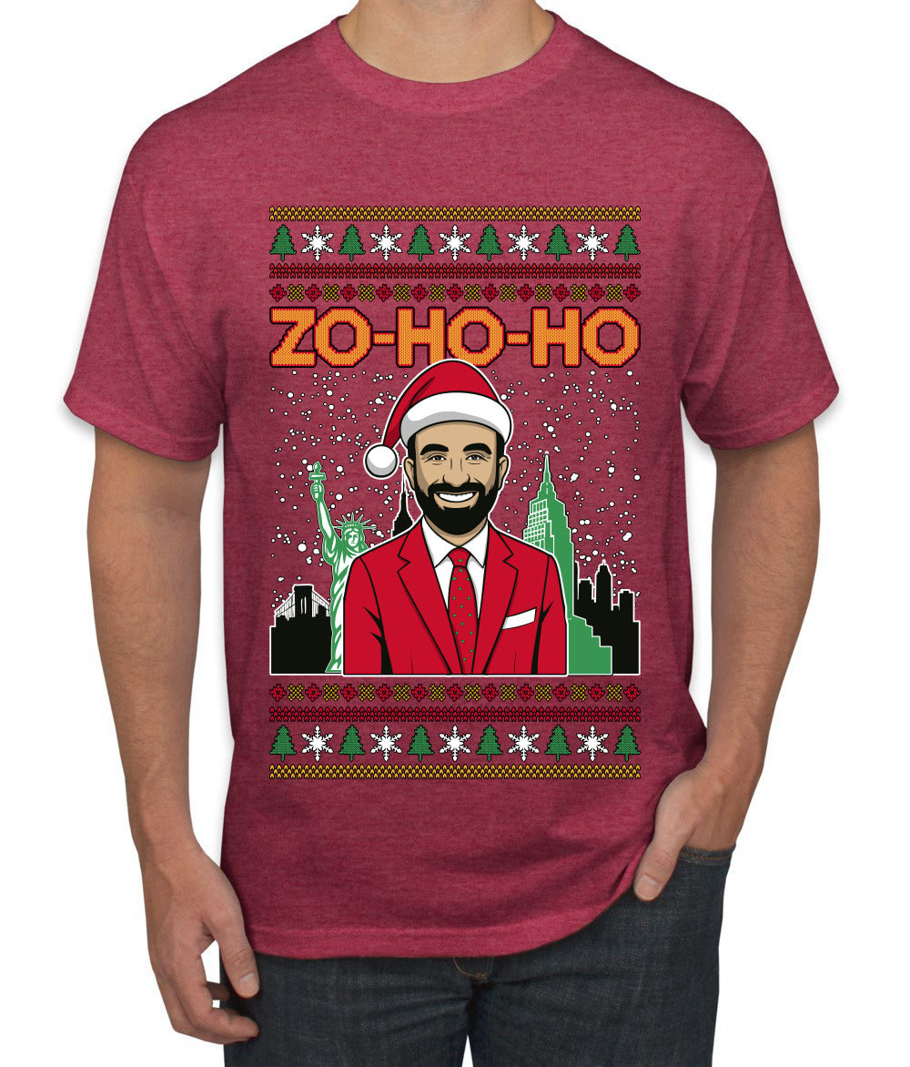 Zo Ho Ho Zohran Mamdani NYC, Ugly Christmas Sweater Unisex Men's T-Shirt