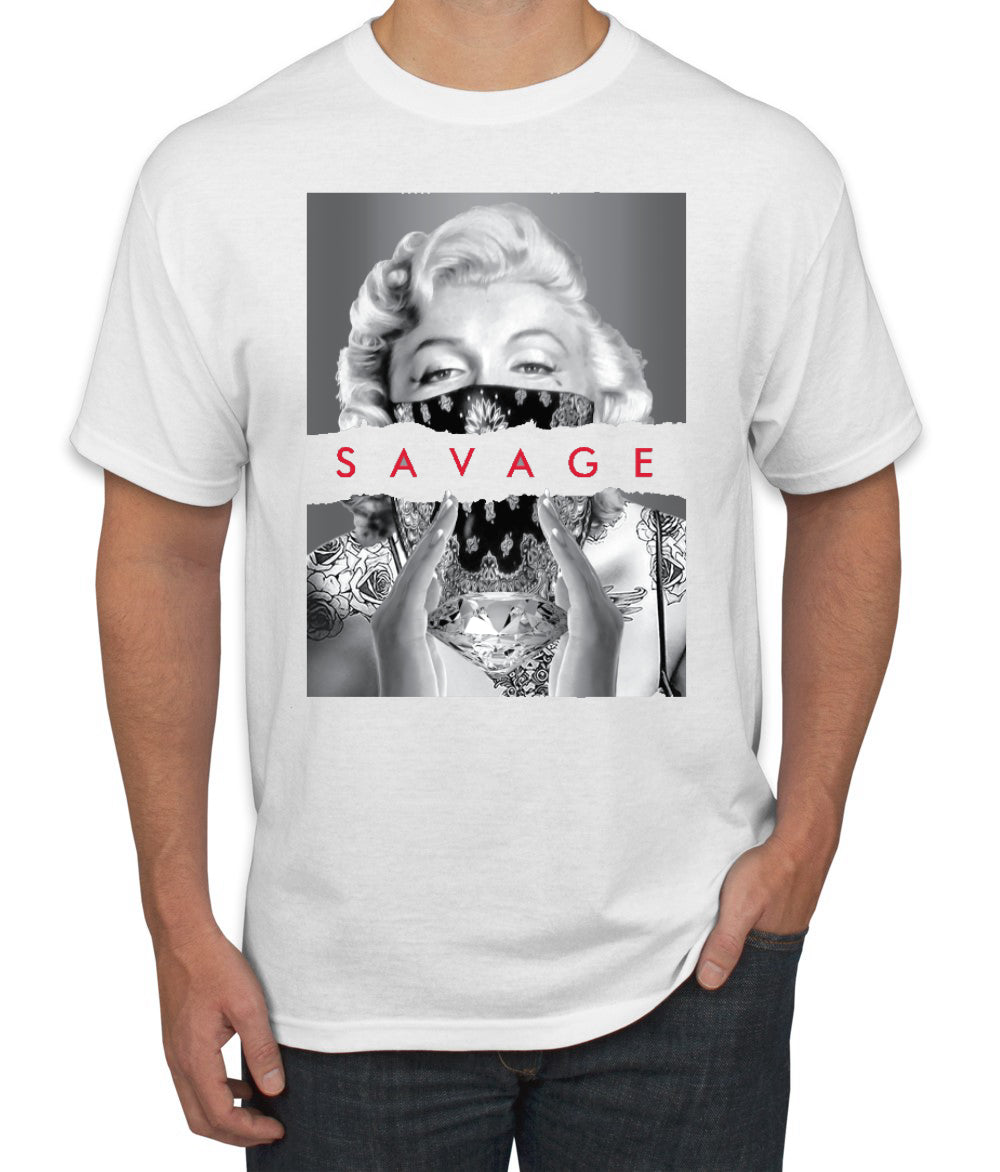 Marilyn Savage Bandana Famous People Pop Culture Men's T-Shirt
