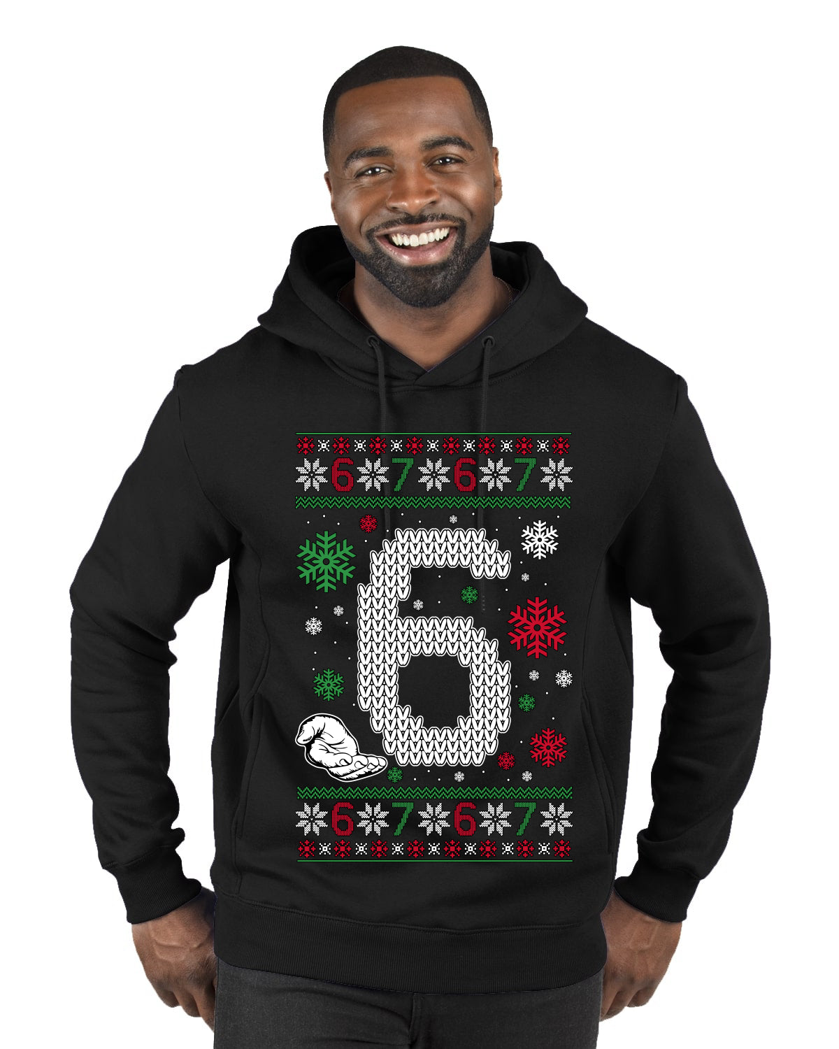 Christmas 6 Meme, Ugly Christmas Sweater Unisex Premium Graphic Hoodie Sweatshirt
