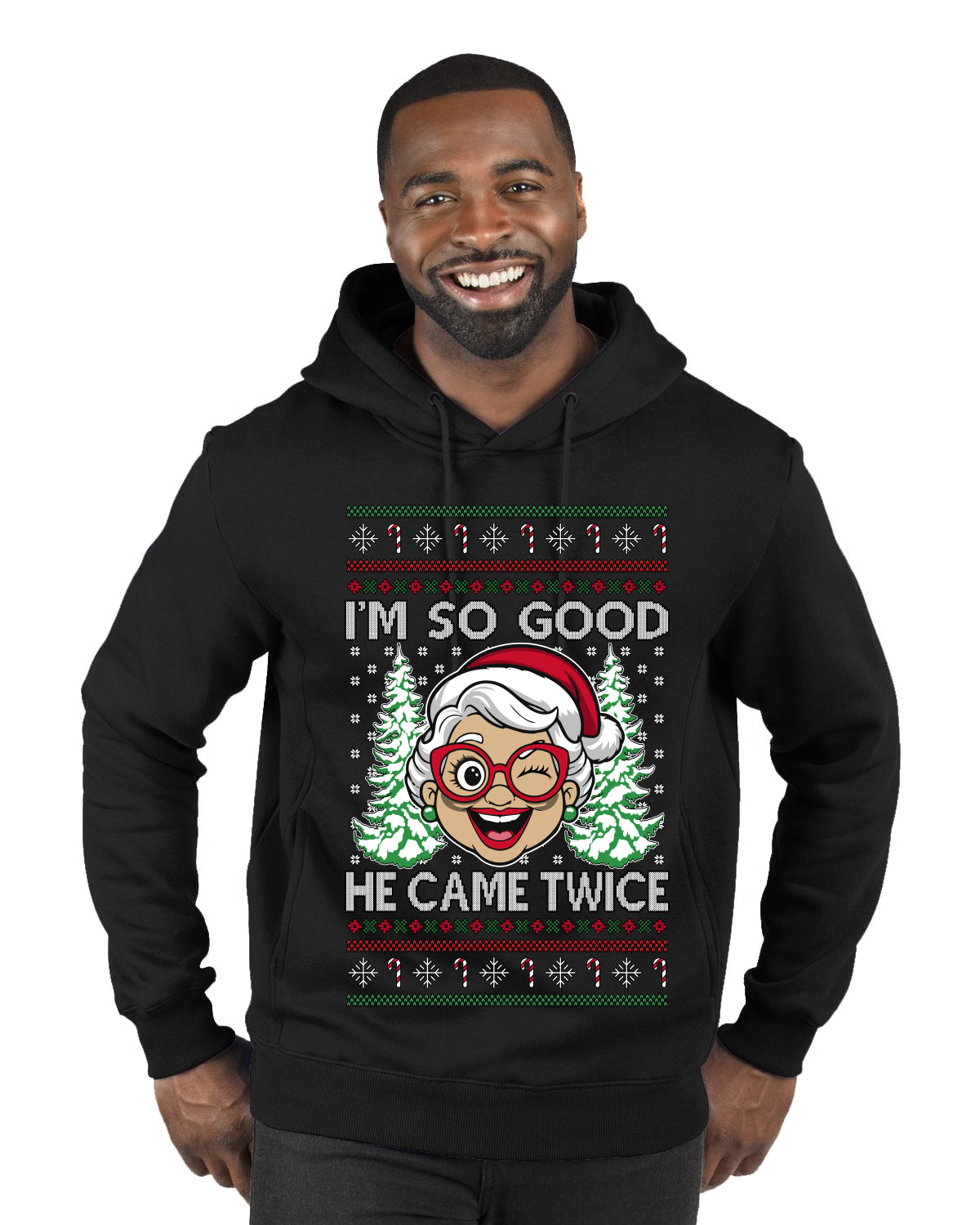 So Good He Came Twice, Ugly Christmas Sweater Unisex Premium Graphic Hoodie Sweatshirt