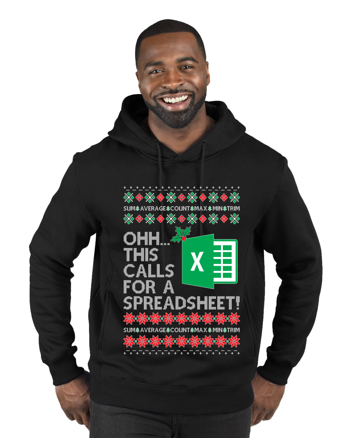 Ohh This Calls For A Spreadsheet Office, Ugly Christmas Sweater Unisex Premium Graphic Hoodie Sweatshirt