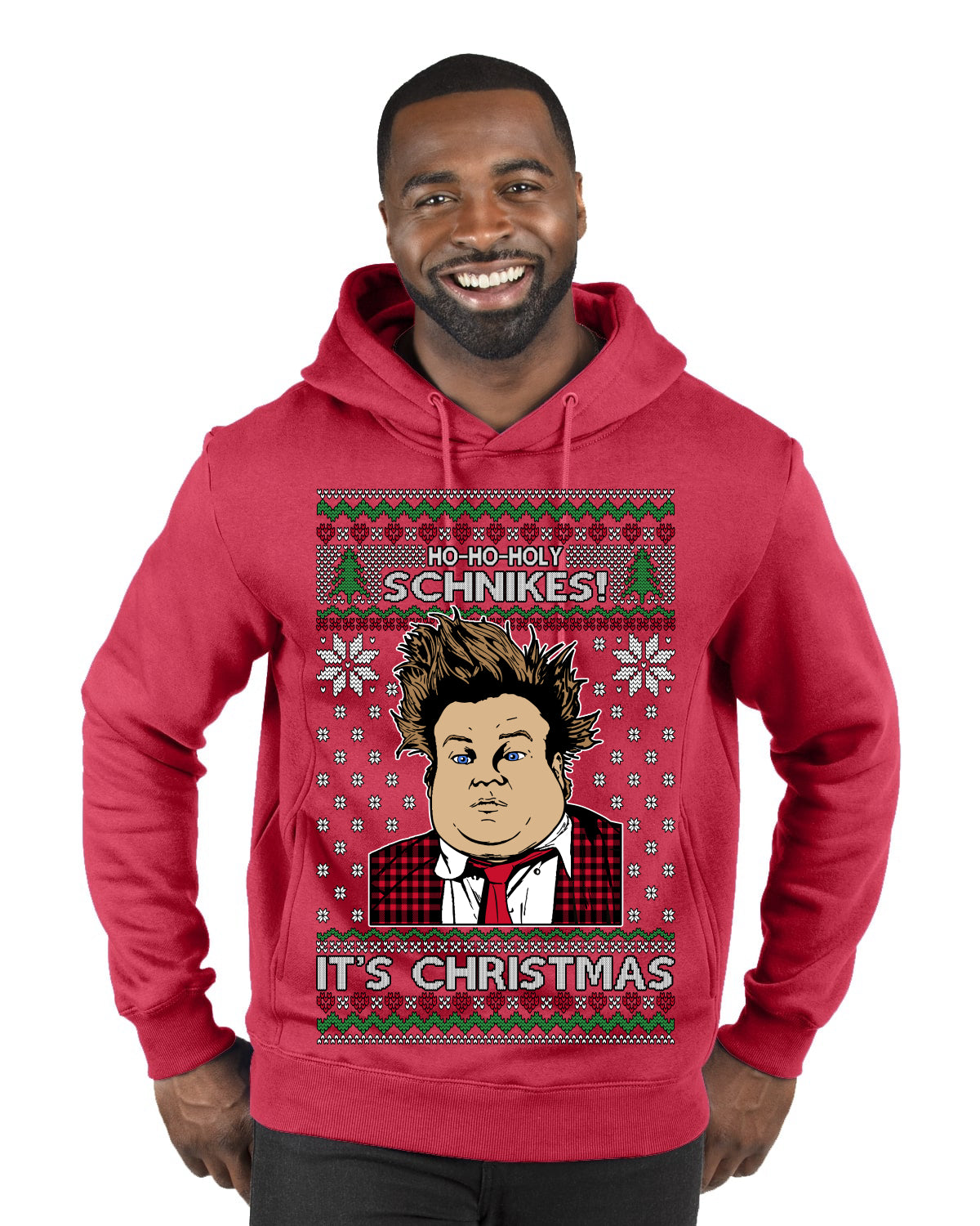 Ho Ho Holy Schnikes Funny 90s Classic Tommy Boy Movie Ugly Christmas Sweater Premium Graphic Hoodie Sweatshirt