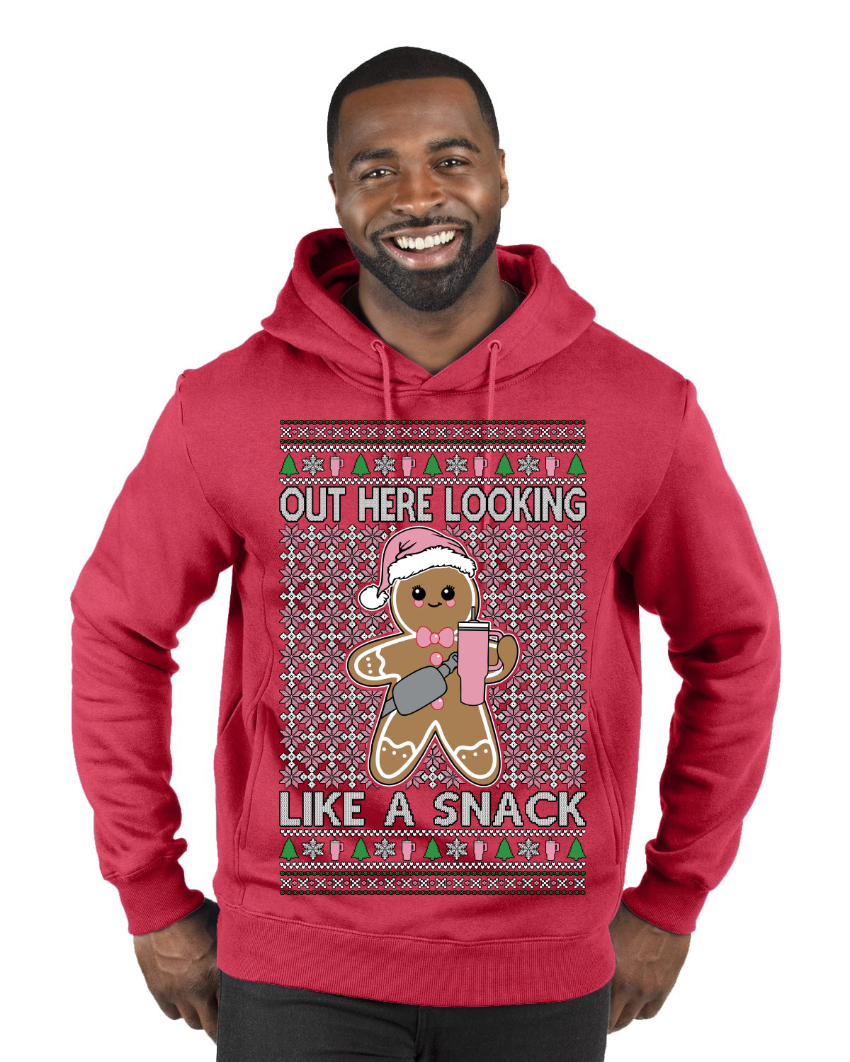Out Here Looking Like a Snack Cute Xmas Cookie Ugly Christmas Sweater Premium Graphic Hoodie Sweatshirt
