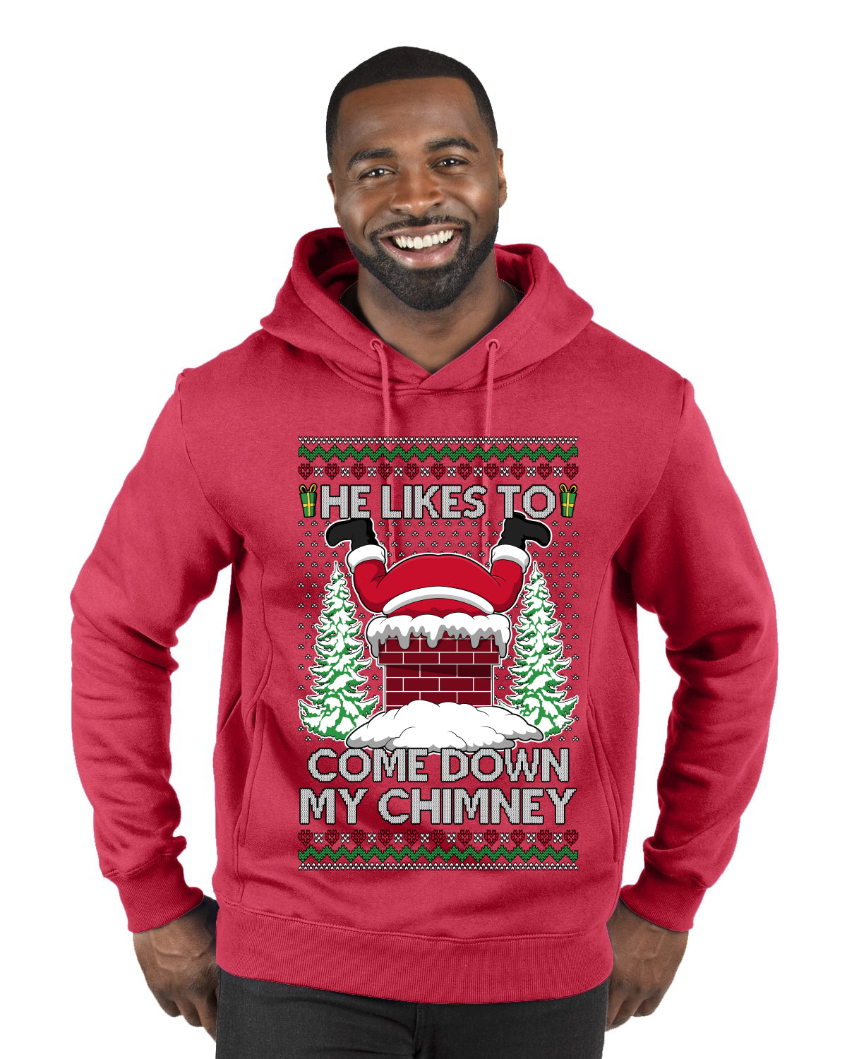 Come Down my Chimney Ugly Christmas Sweater Unisex Unisex Premium Graphic Hoodie Sweatshirt