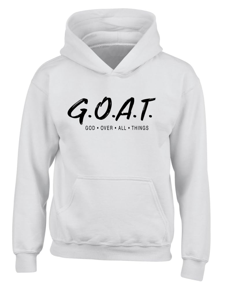 Goat God Over All Things Inspirational/Christian Youth Hooded Graphic Sweatshirt