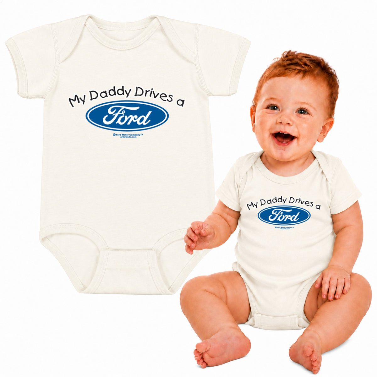 My Daddy Drives a Ford Cars and Trucks Infant Bodysuit for Boys Girls Racing Outfit Car Lover Gift Cars and Trucks