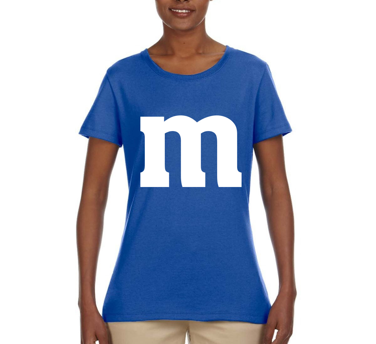 Letter M Graphic Novelty Funny Costume Halloween Womens Graphic T-Shirt