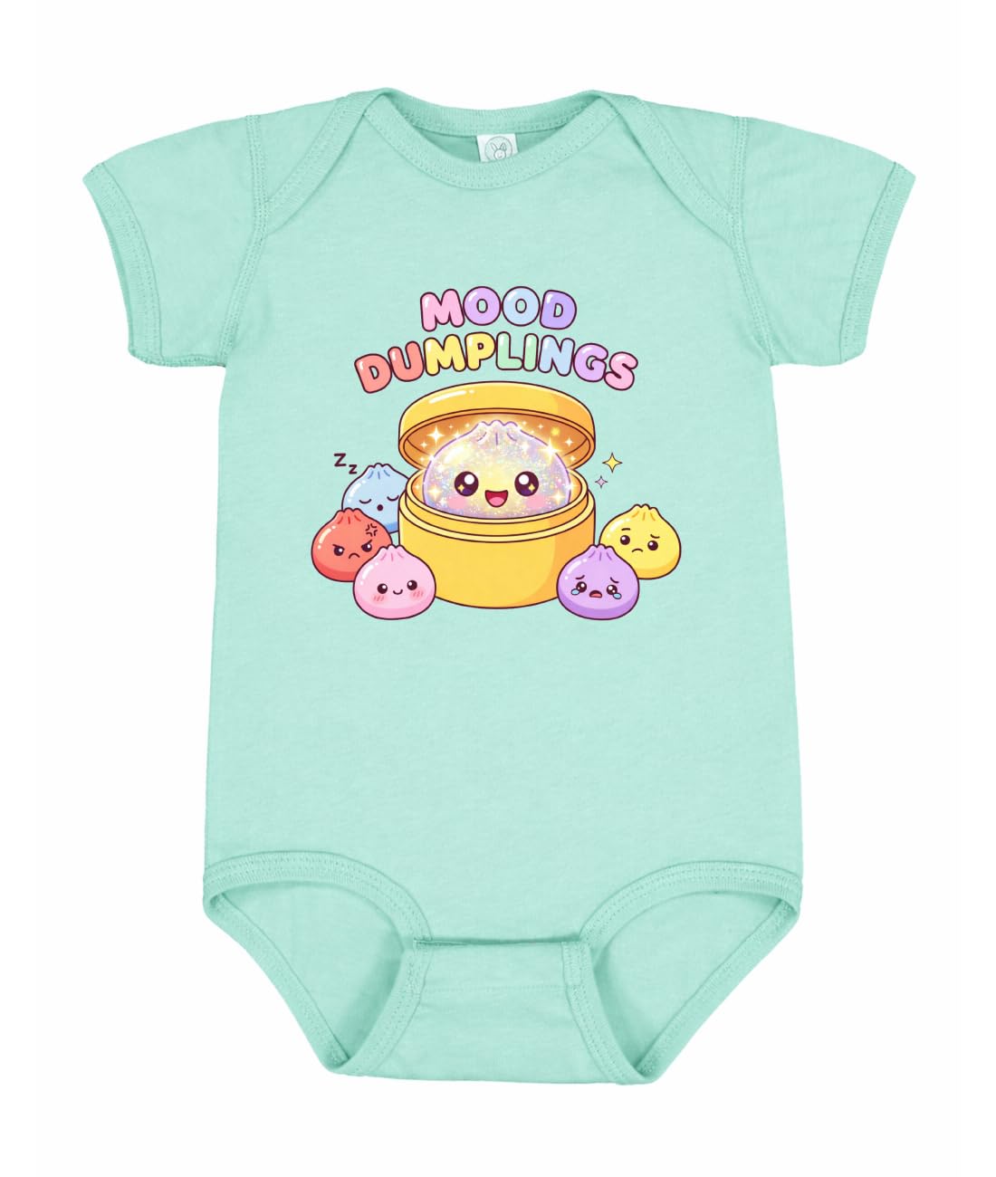 Mood Dumplings Kawaii Cute Dim Sum Emotional Dumpling Anime Food Lover Pop Culture Baby Creeper Boys Girls Infant Bodysuit