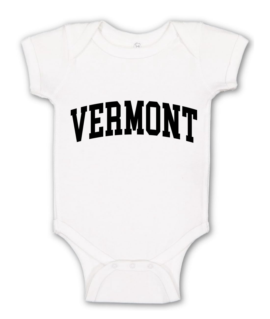 State of Vermont College Style White Fashion Baby Creeper Boys Girls Infant Bodysuit