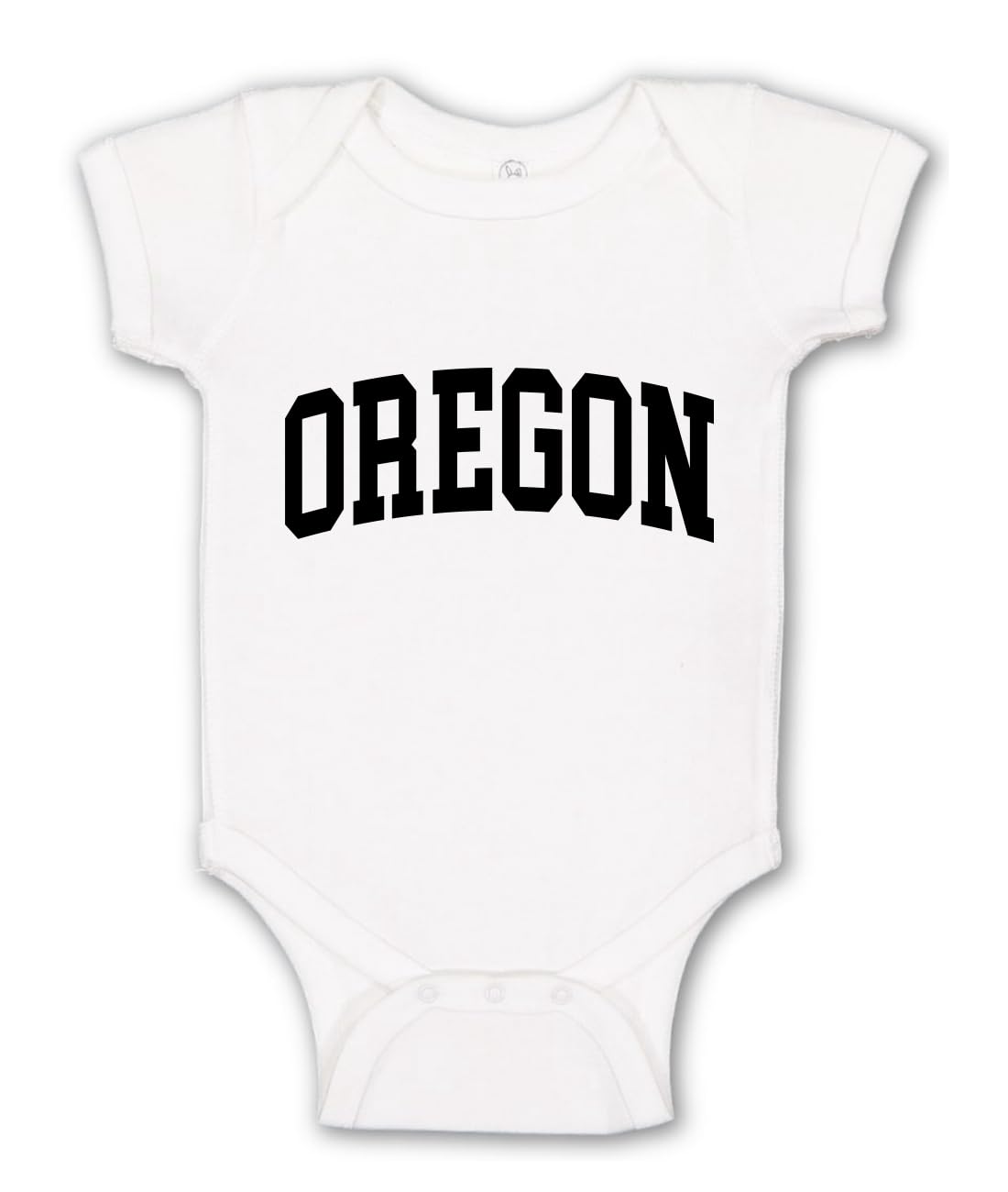 State of Oregon College Style White Fashion Baby Creeper Boys Girls Infant Bodysuit