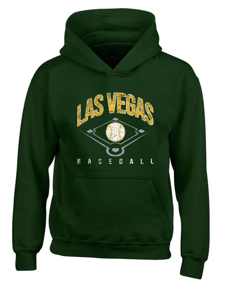 American Baseball Fan Vintage Distressed Field Sports Gift Youth Hooded Sweatshirt