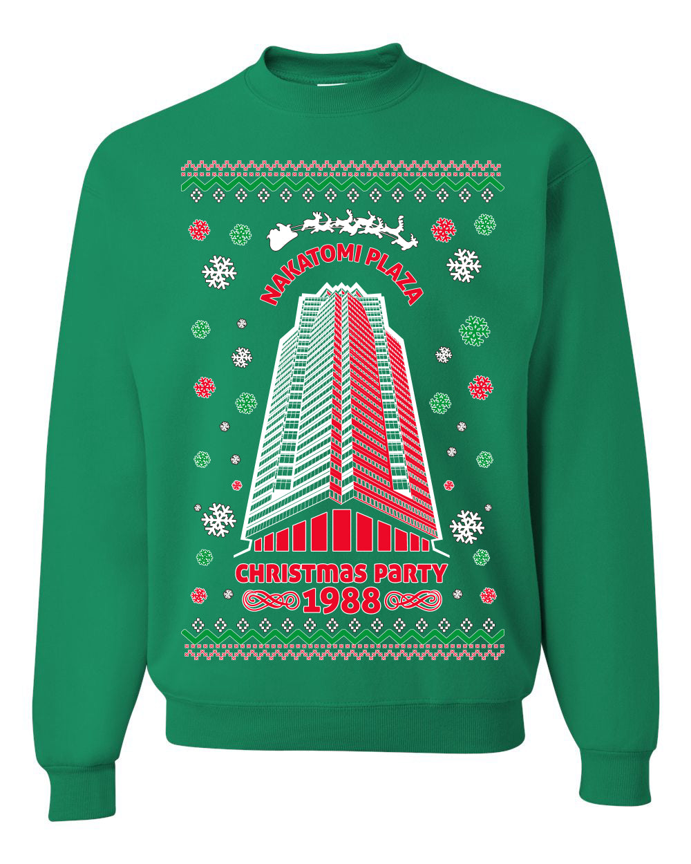 Nakatomi Plaza Christmas Party 1988 Merry Ugly Christmas Sweater Unisex Crewneck Graphic Sweatshirt