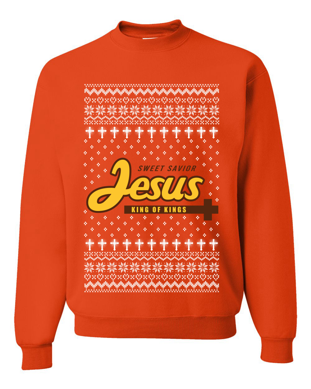 Sweet Savior Jesus Peanut Butter Chocolate Parody, Unisex Ugly Christmas Sweater, Crewneck Sweatshirts