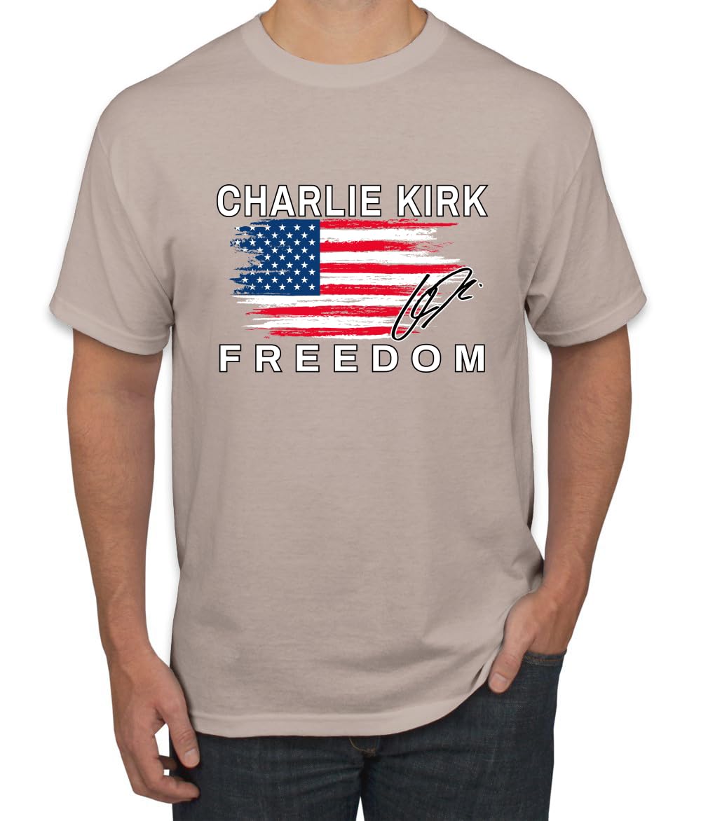 Freedom Shirt Red White and Blue USA Flag Tee, Patriotism American Pride Men's T-Shirt