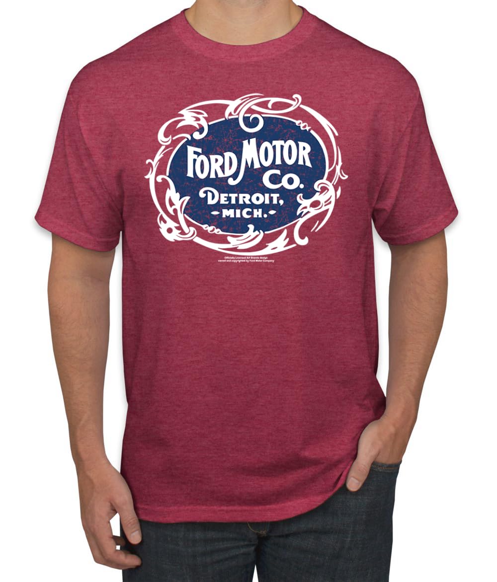 Ford Motor Co Detroit Michigan Classic Vintage Car Company Logo Cars and Trucks Men's T-Shirt