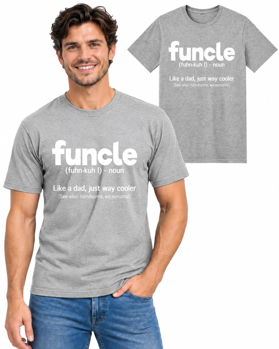Funcle Definition | Fun Uncle's Men's T-Shirt Funny Graphic Tee for Men