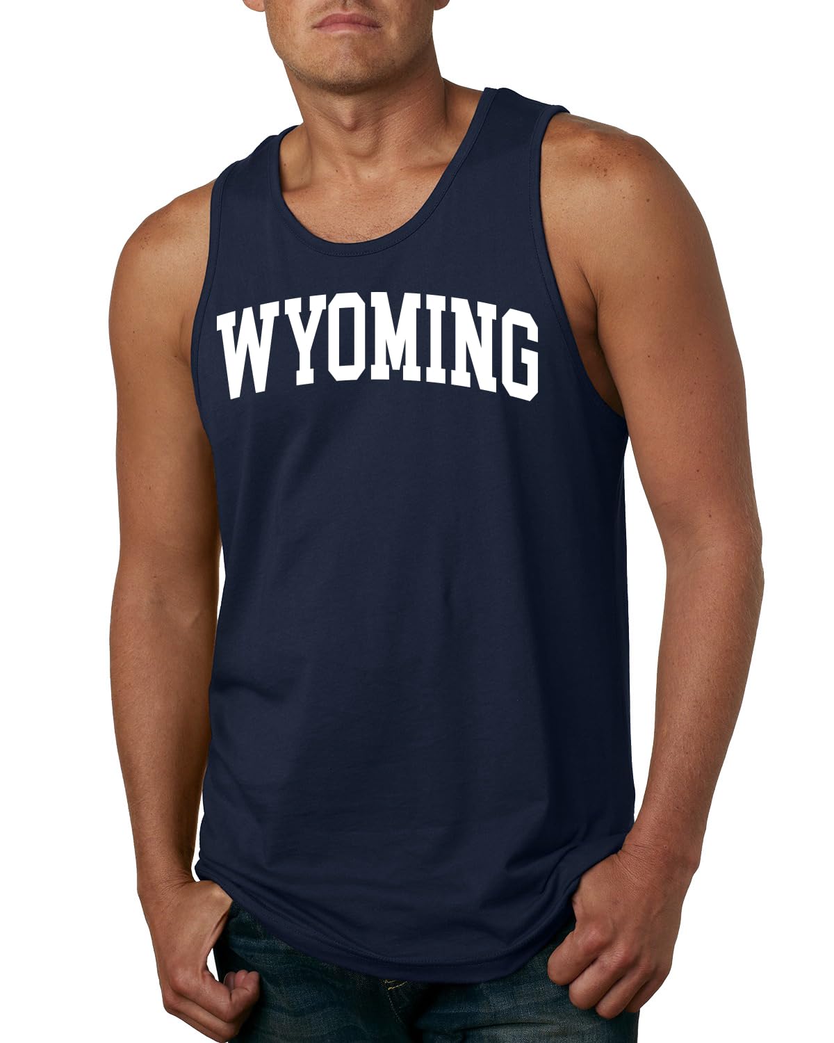 State of Wyoming College Style Fashion Mens Tank Top