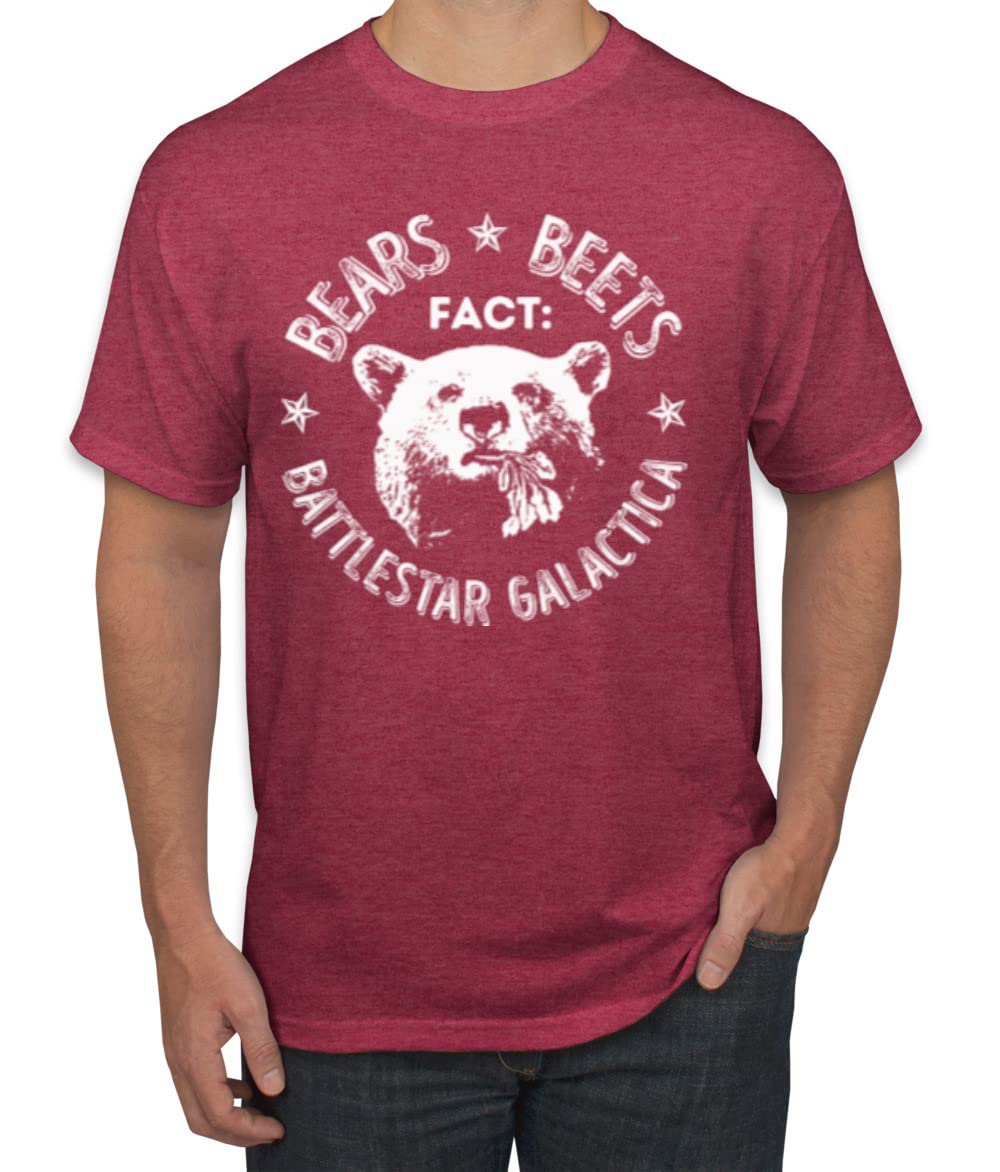 Office | Fact Bears Beets Battlestar Quote Pop Culture Men's T-Shirt