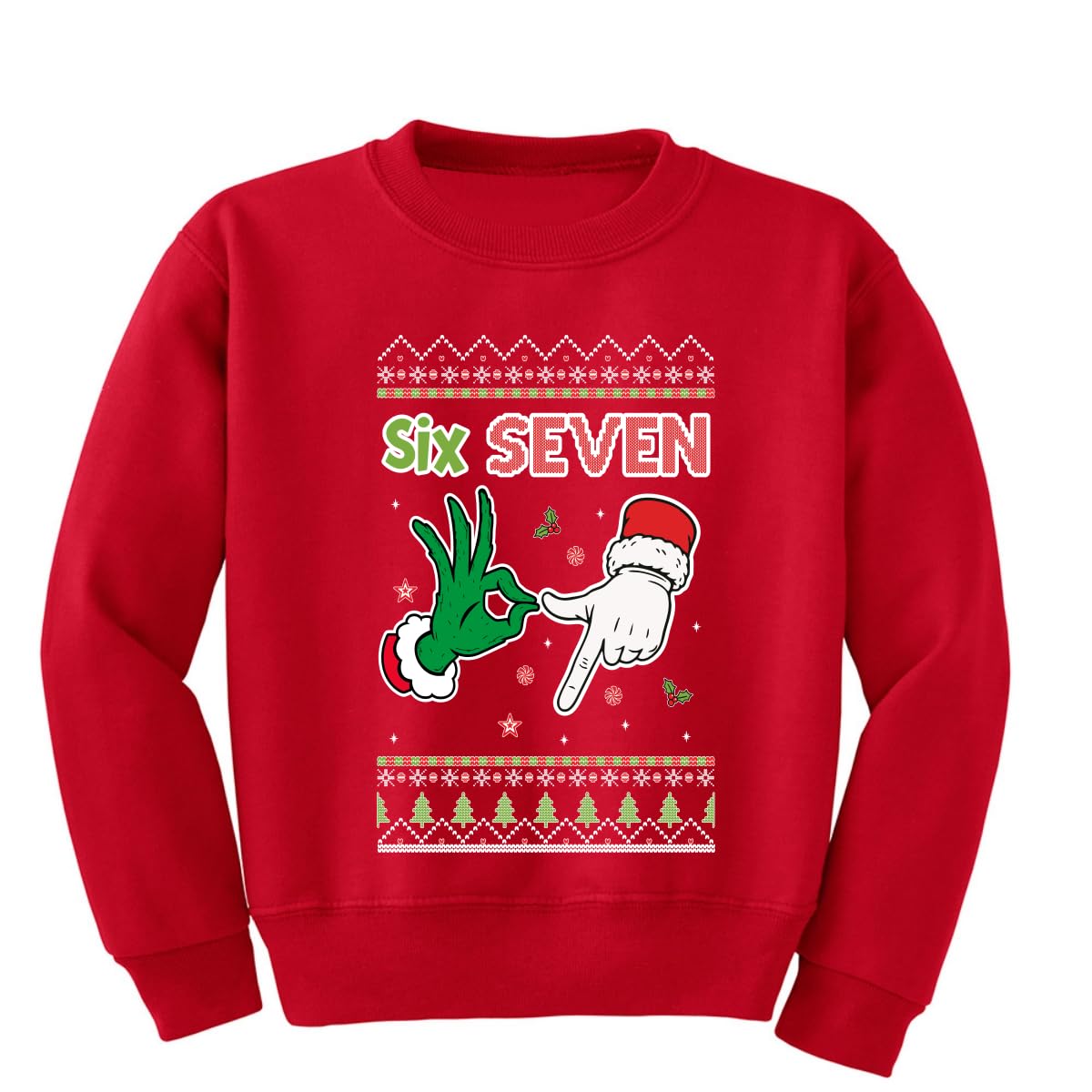 6 7 Numbers Six Seven Unisex Boys Girls Crewneck Sweatshirt