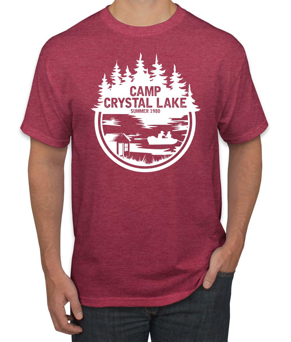 Camp Crystal Lake Retro NJ 80s White Horror Movie Jason Pop Culture Men's T-Shirt