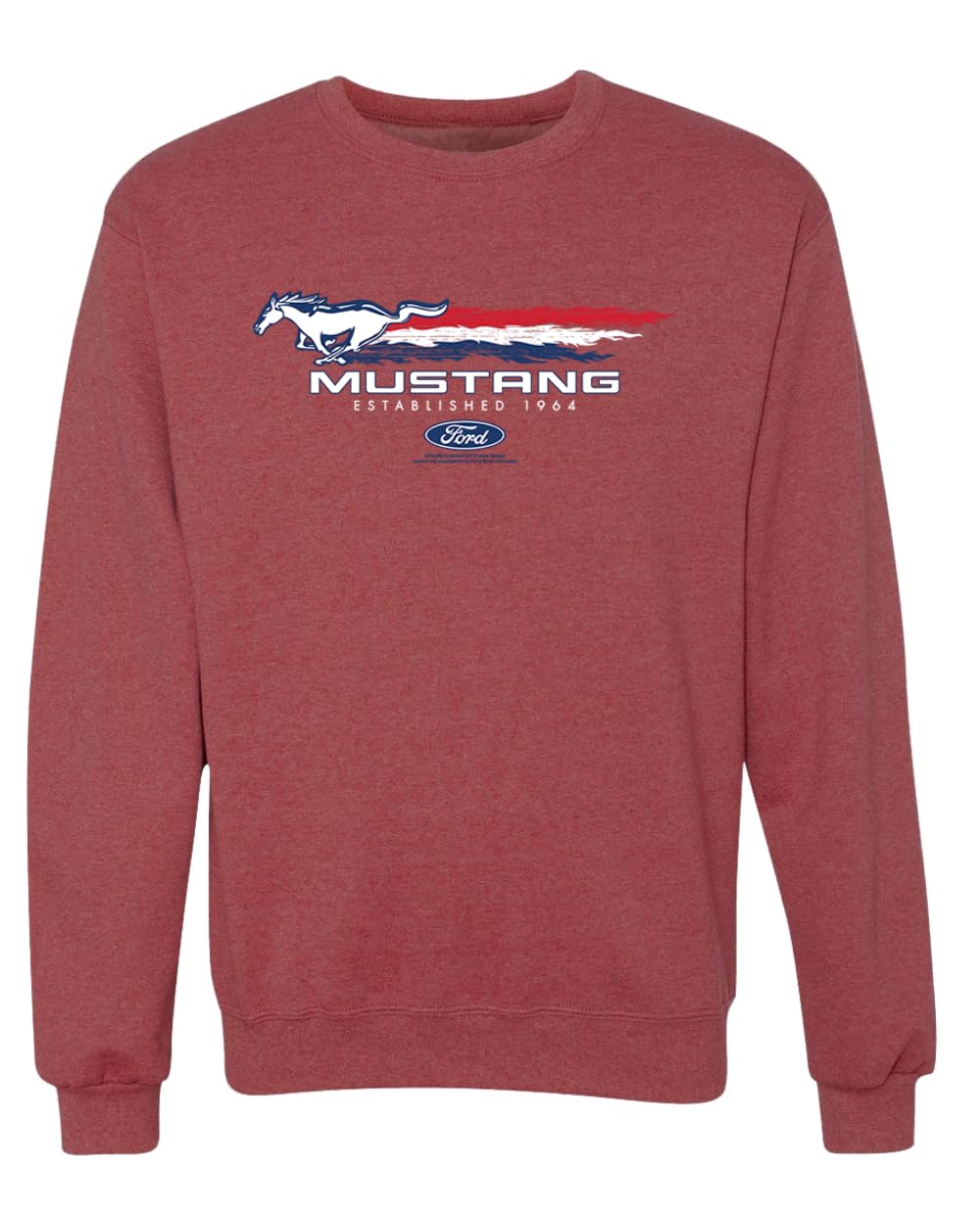 Ford Mustang USA Pony Logo Est 1964 Classic Racing Logo Cars and Trucks Unisex Crewneck Sweatshirt