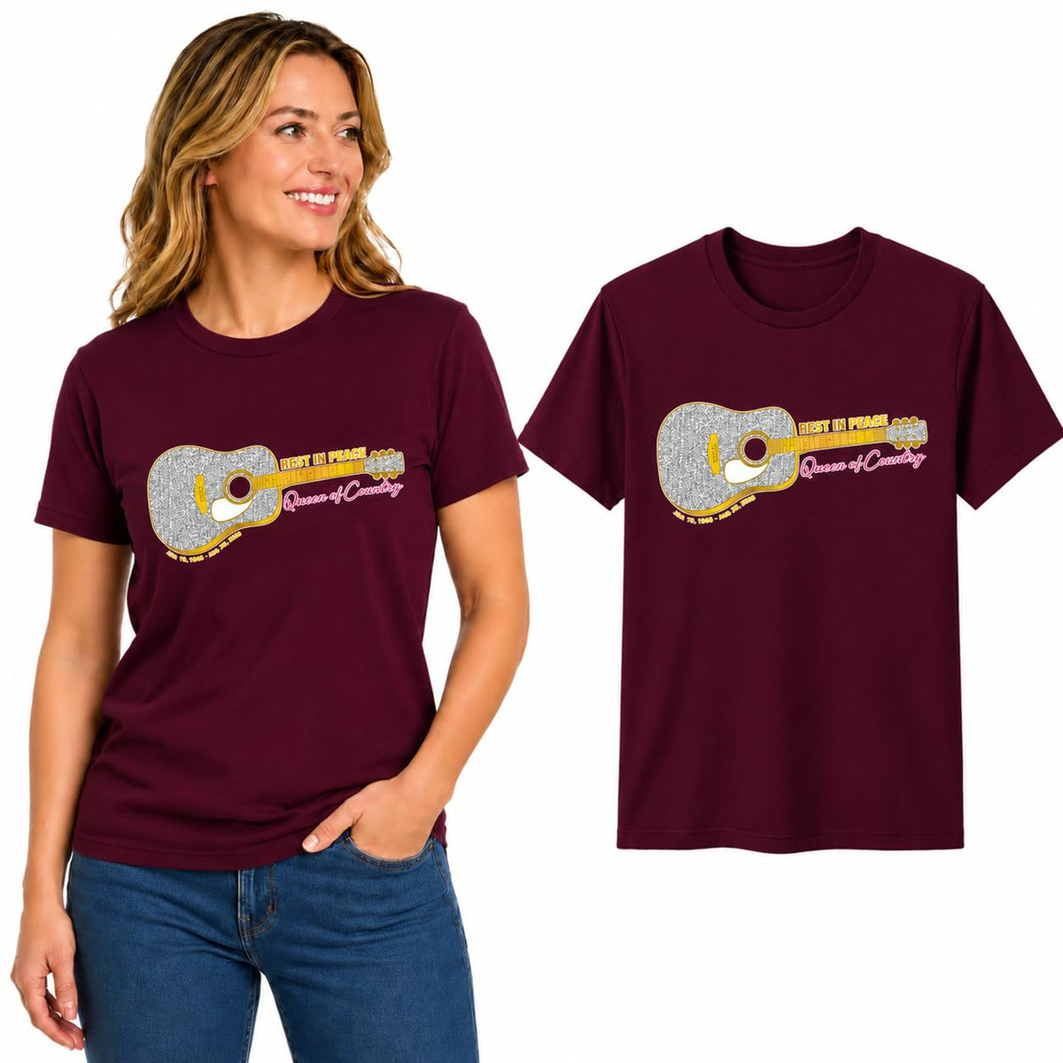 Queen of Country RIP Shirt Pop Culture Men's T-Shirt