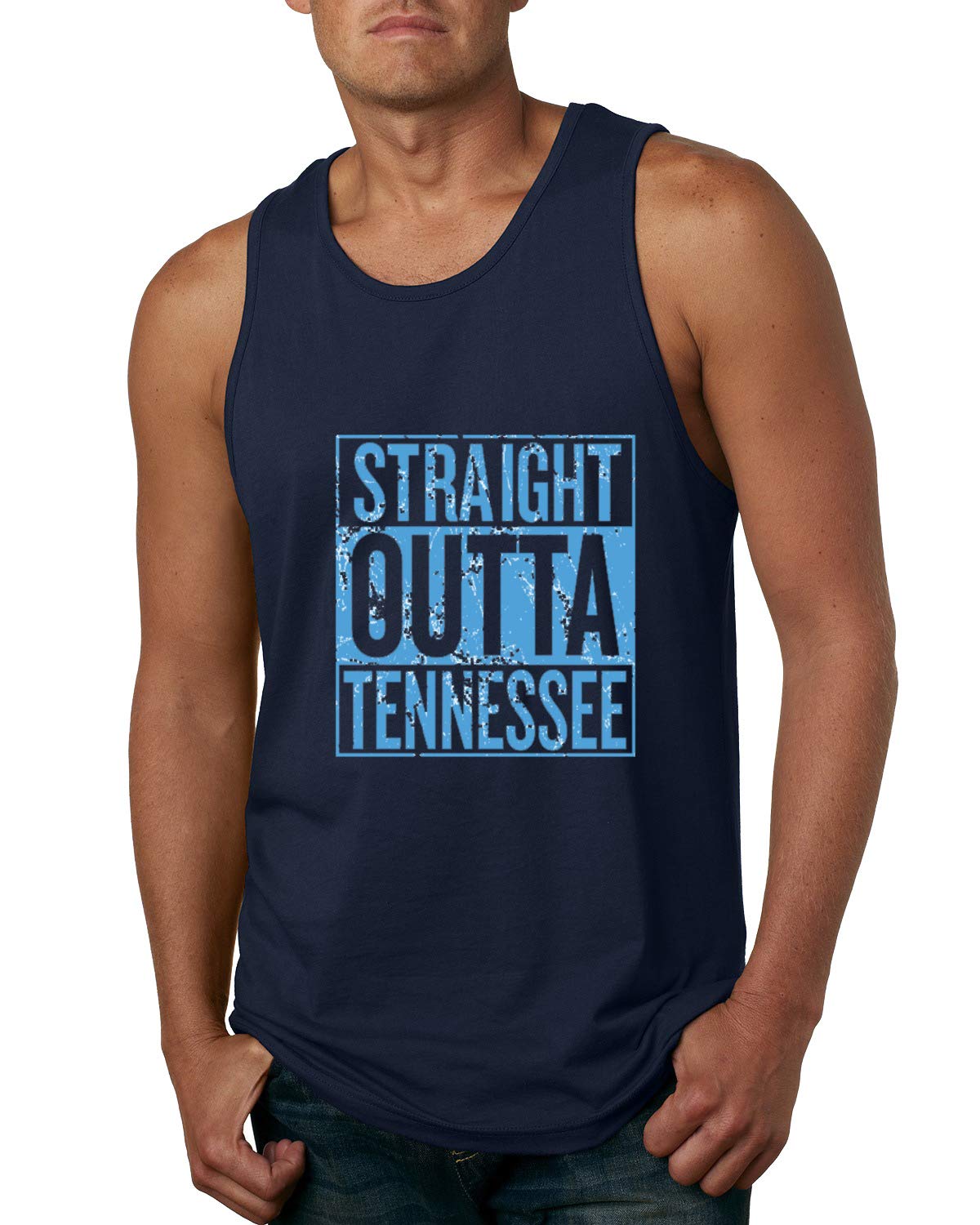 Straight Outta State Fan Fantasy Sports Mens Graphic Tank Top
