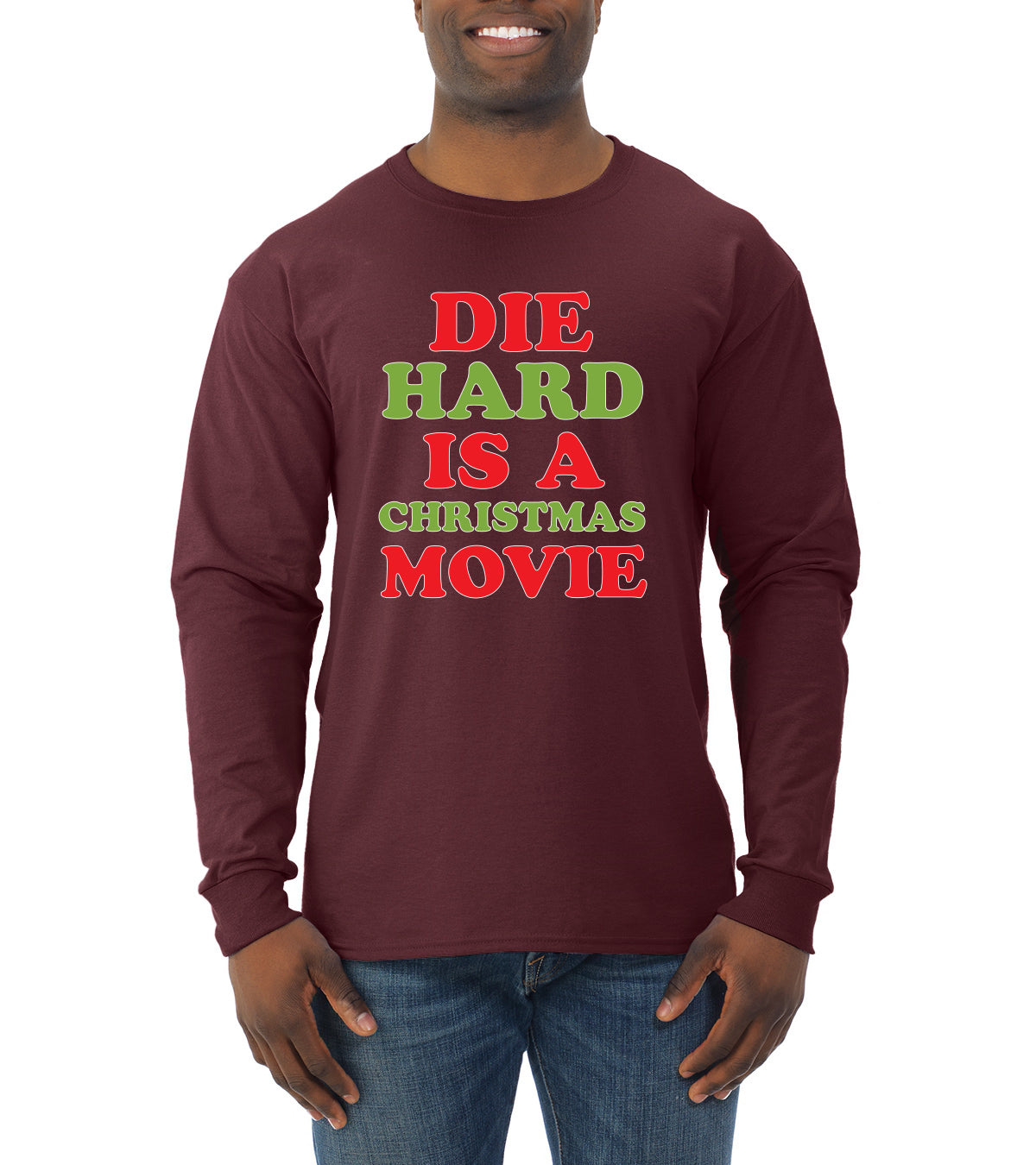 Die Hard is a Christmas Movie Christmas Mens Long Sleeve Shirt