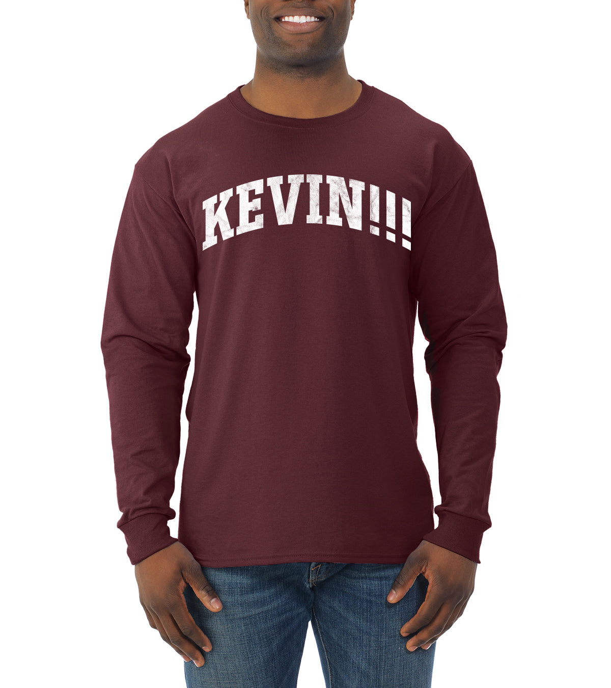 Vintage Movie Quote KEVIN!!! Christmas Mens Long Sleeve Shirt