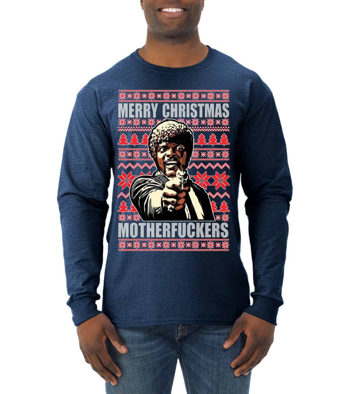 Merry Christmas Motherfuckers Christmas Mens Long Sleeve Shirt