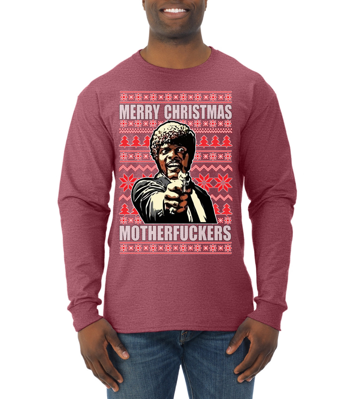 Merry Christmas Motherfuckers Christmas Mens Long Sleeve Shirt