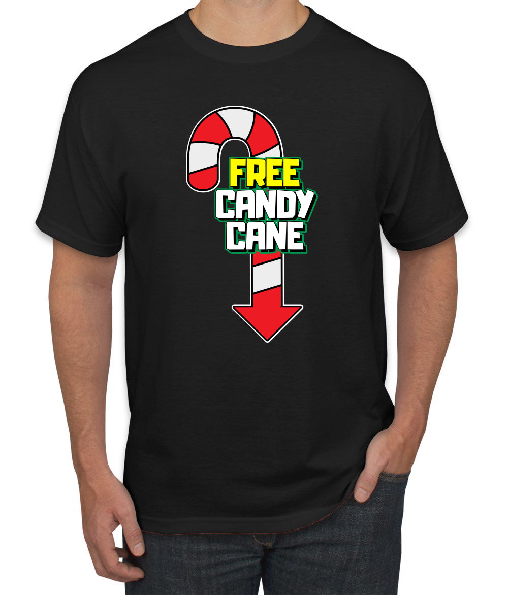Free Candy Cane Christmas Men's Graphic T-Shirt