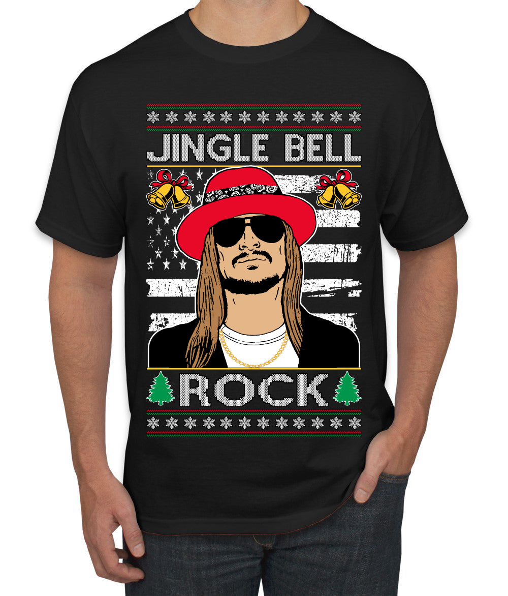 Jingle Bell Rock Kid Rapper Country Music Ugly Christmas Sweater Men's T-Shirt