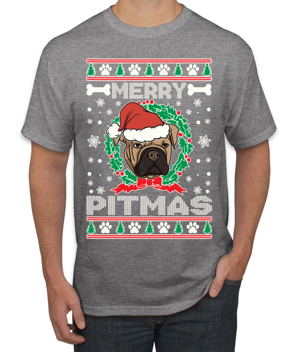 Merry Pitmas Christmas Men's Graphic T-Shirt