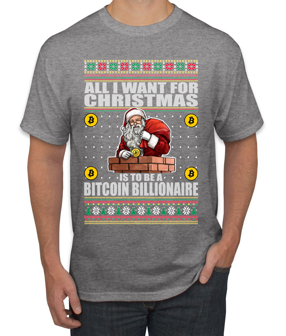 Bitcoin Billionaire For Christmas Christmas Men's Graphic T-Shirt