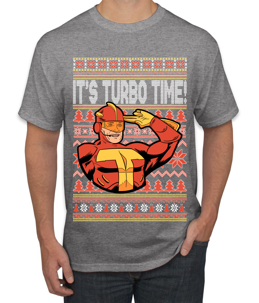 Turboman It's Turbo Time! Ugly Christmas Sweater Men's Graphic T-Shirt