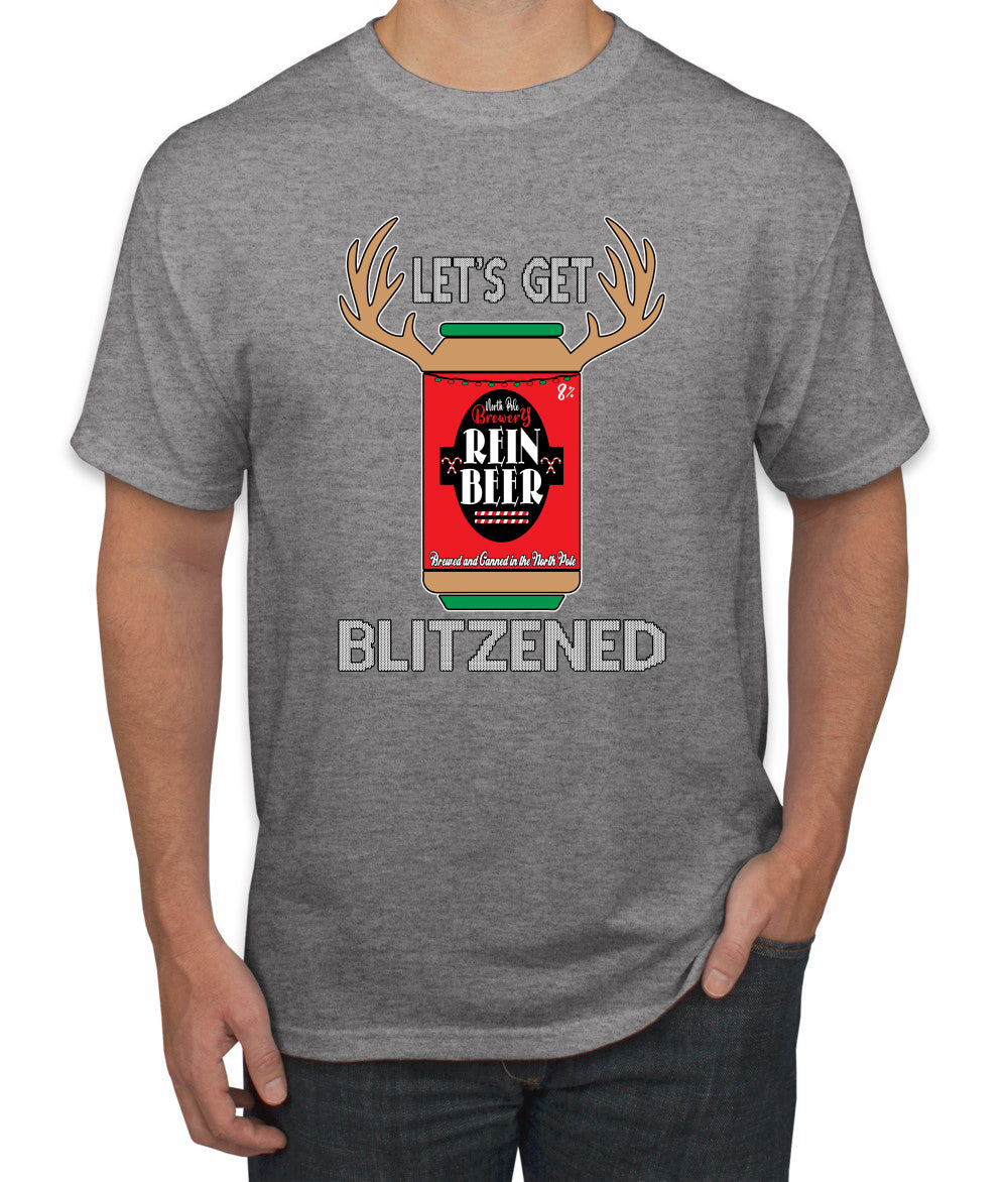 Let's Get Blitzened Christmas Men's Graphic T-Shirt