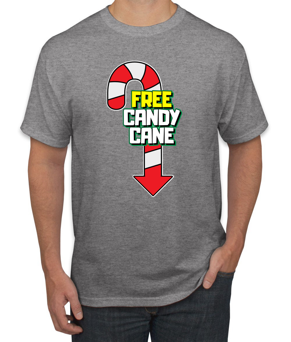 Free Candy Cane Christmas Men's Graphic T-Shirt