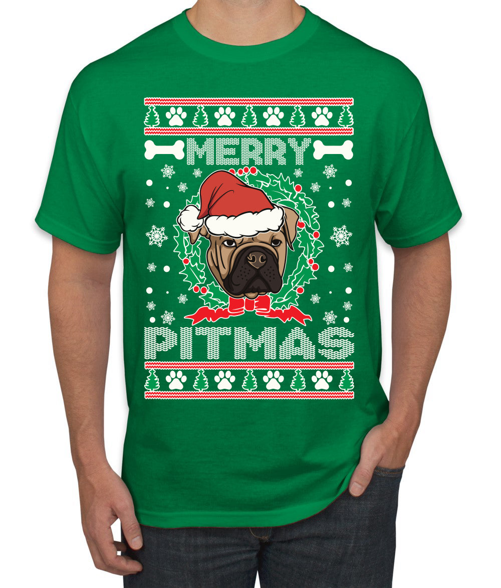 Merry Pitmas Christmas Men's Graphic T-Shirt