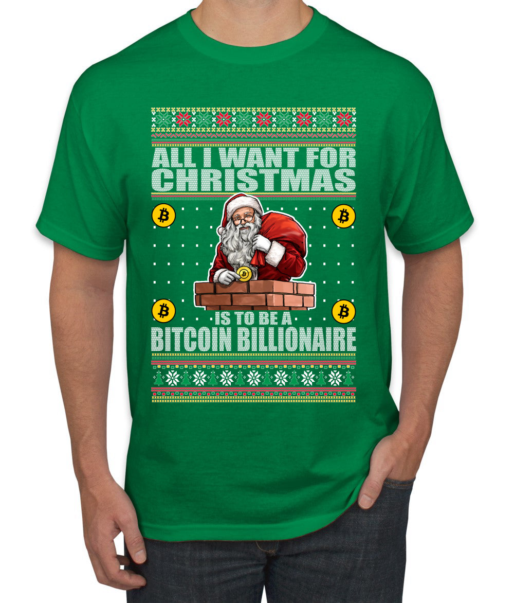 Bitcoin Billionaire For Christmas Christmas Men's Graphic T-Shirt