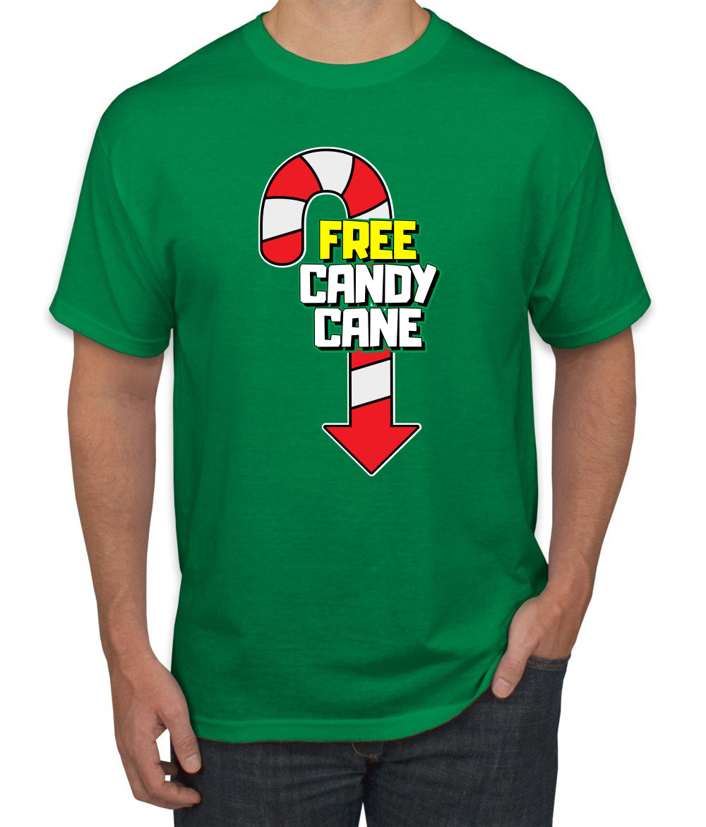 Free Candy Cane Christmas Men's Graphic T-Shirt