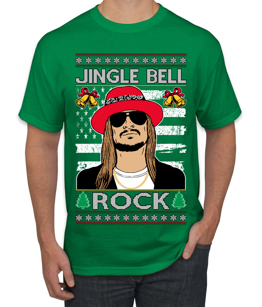 Jingle Bell Rock Kid Rapper Country Music Ugly Christmas Sweater Men's T-Shirt